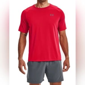 Under Armour Tech Tee 2.0 Men's Quick-Dry Red T-Shirt Size SMALL
